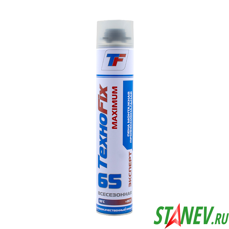 Пена профессиональная MAXIMUM 2 в 1 всесезонная 65L 750мл-800гр Техно-Fix -15 Пена профессиональная 2 в 1 всесезонная 65L 750мл-800гр Техно-Fix -15