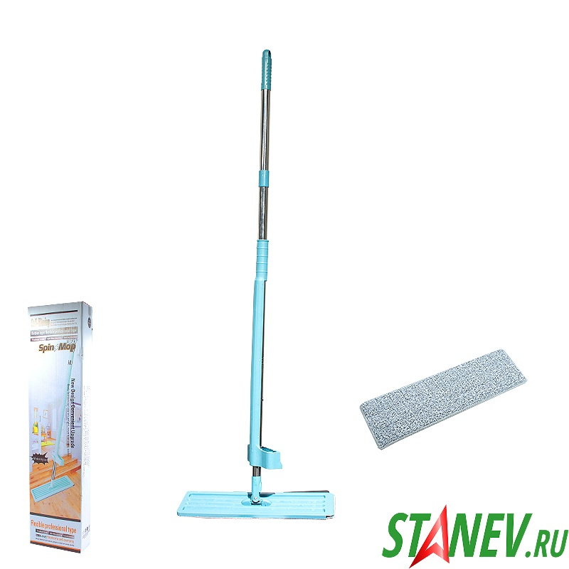 Швабра с отжимом и вращением на 360град с насадкой из Микофибры Spin Mop 360 1-40