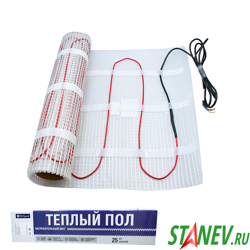 Теплый пол электрический Мат рулон 12 м2 150W-1800W 0.5м*24.0м MrSpeed 1-1 Теплый пол электрический Мат рулон 12 м2 150W-1800W 0.5м*24.0м MrSpeed 1-1