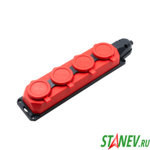 RED SD-QO Колодка розеточная каучук 4-местная 16А/3600W 6-60