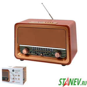 Радиоприемник РЕТРО RE-05 BT/AM/FM/SW/USB/MicroSD Deespi MPM 1-10 Радиоприемник РЕТРО RE-05 BT/AM/FM/SW/USB/AUX/MicroSD Deespi MPM 1-10