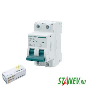 AKKO STAR Автомат выключатель 2Р С16А двухполюсной EXB3-63-6KA 6-60