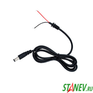 Сетевой шнур для питания с 220V на разъем 5,5*2,5 черный 1м МРМ 20-200