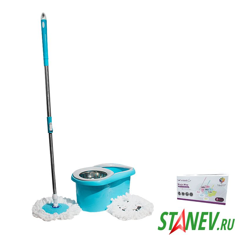 Набор для уборки Швабра вращающаяся с Ведром Magic Mop BH-225 1-10 Набор для уборки Швабра вращающаяся с Ведром Magic Mop BH-225 1-10