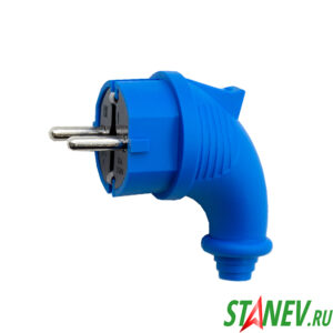 Rubber Blue Вилка угловая с заземлением IP44 16A 250V STANDART LUXE 20-200