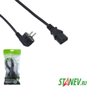 Сетевой шнур для компьтера и системного блока 3pin C12 длина-1м MPM 10-200