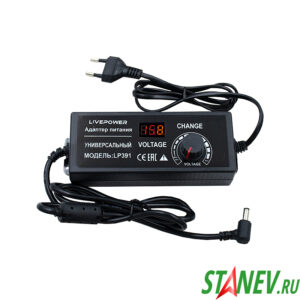 Универсальный блок питания Регулировка LCD 12-24V/5A  Ø 5.5*2,5  LP391 МРМ 1-10