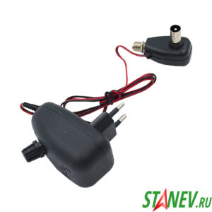 Блок питания антенный с Регулировкой 12V 100mA плюс вход с F-разъемом 1-100