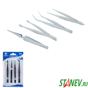 Пинцеты набор 4pcs для точных работ Блистер 10-120-240 Пинцеты набор 4pcs для точных работ Блистер 10-120-240