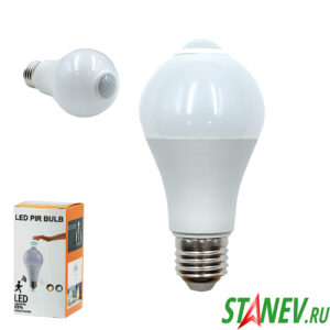 Лампа с датчиком движения LED PIR BULB цоколь Е27 12W 6500K 1-100 Лампа с датчиком движения LED PIR BULB цоколь Е27 12W 6500K 1-100